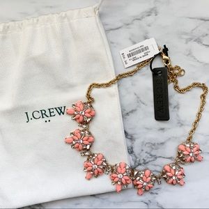 NWT J. Crew Necklace coral pink & gold